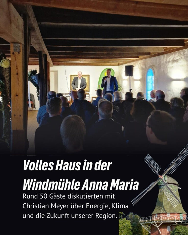 Volles Haus in der Windmühle Anna Maria